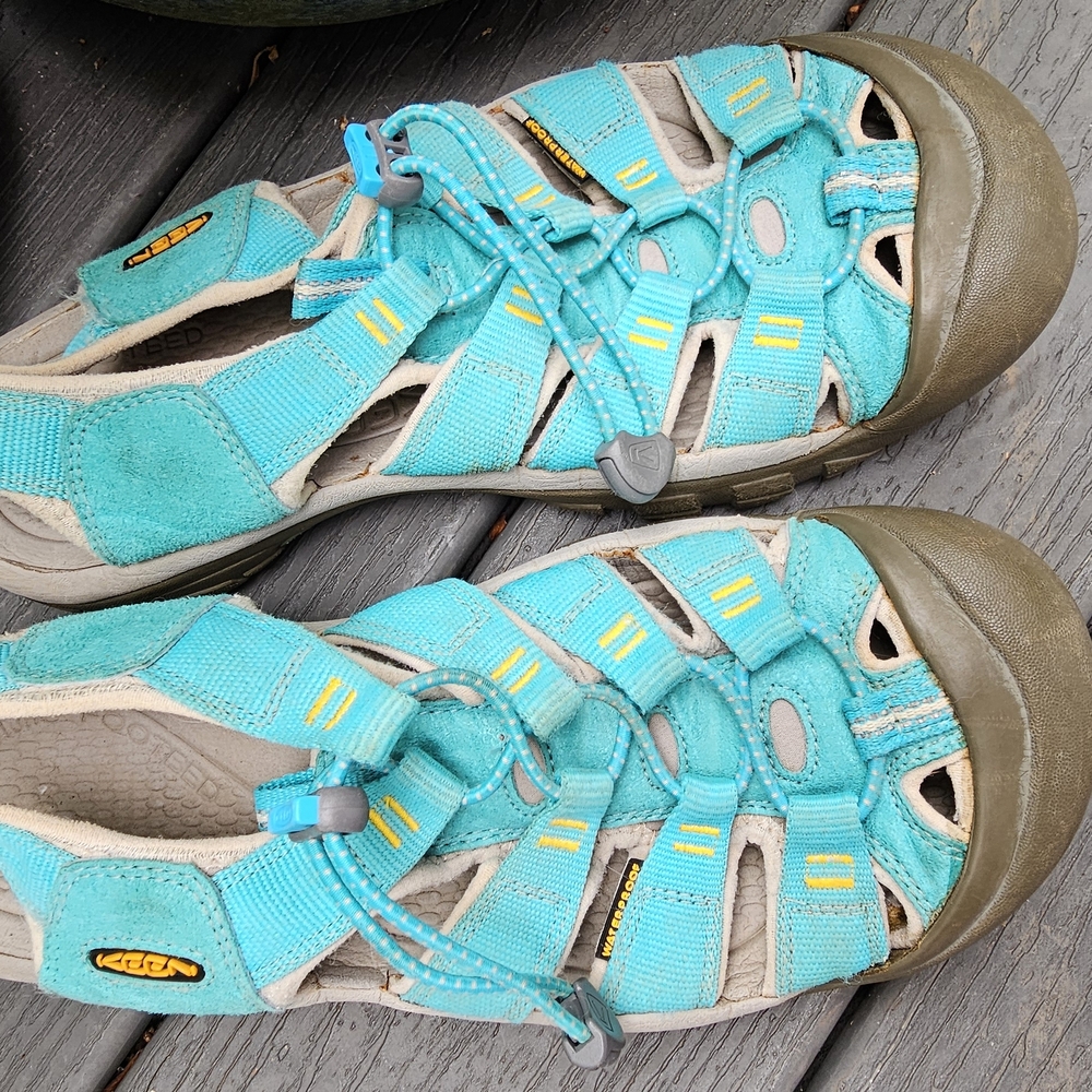 Keen Blue and Gray Sandals with Protective Toe Cap